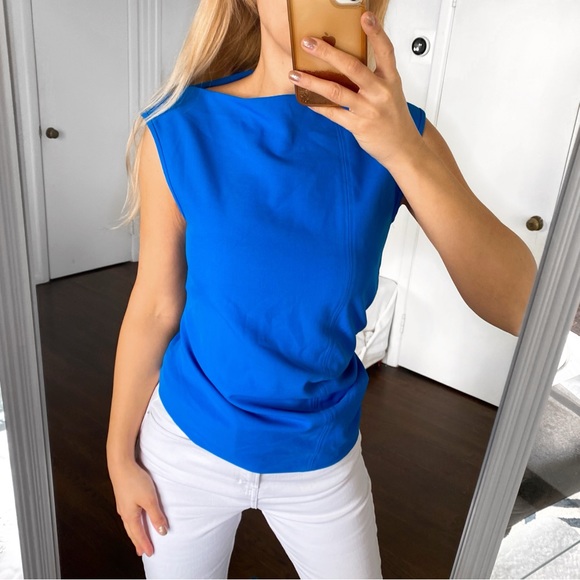 Zara Tops - 💙 ZARA BLUE ASYMMETRICAL FITTED TOP!